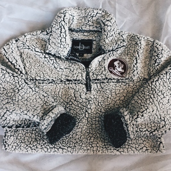 FSU Fuzzy half zip sweater - Picture 1 of 5